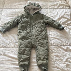 GAP Olive Hooded Kids Footie
